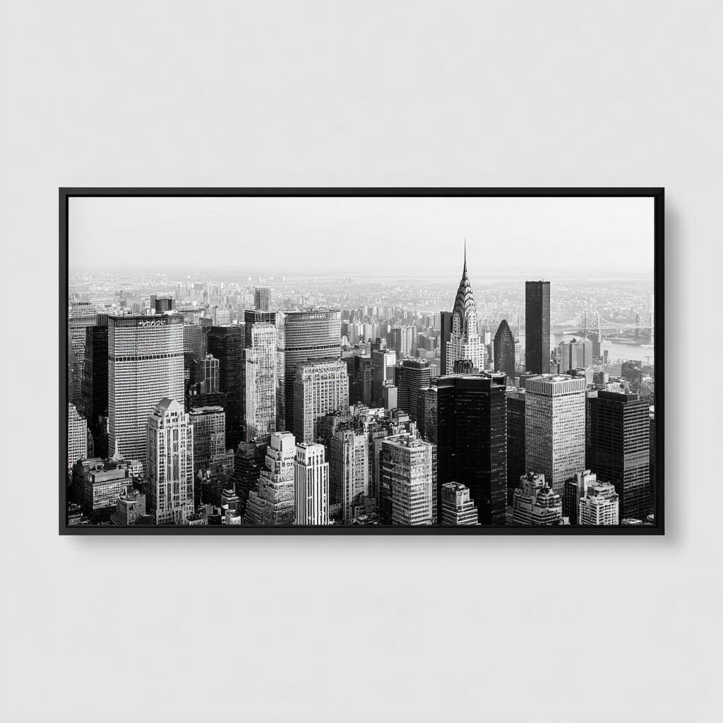 Rymdkf Urban Skyline Black & White Framed Photography