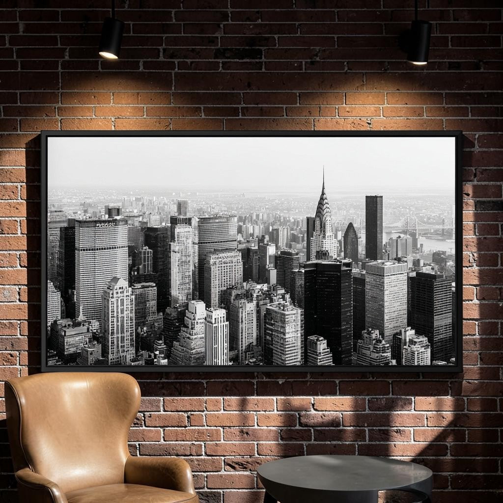 Rymdkf Urban Skyline Black & White Framed Photography